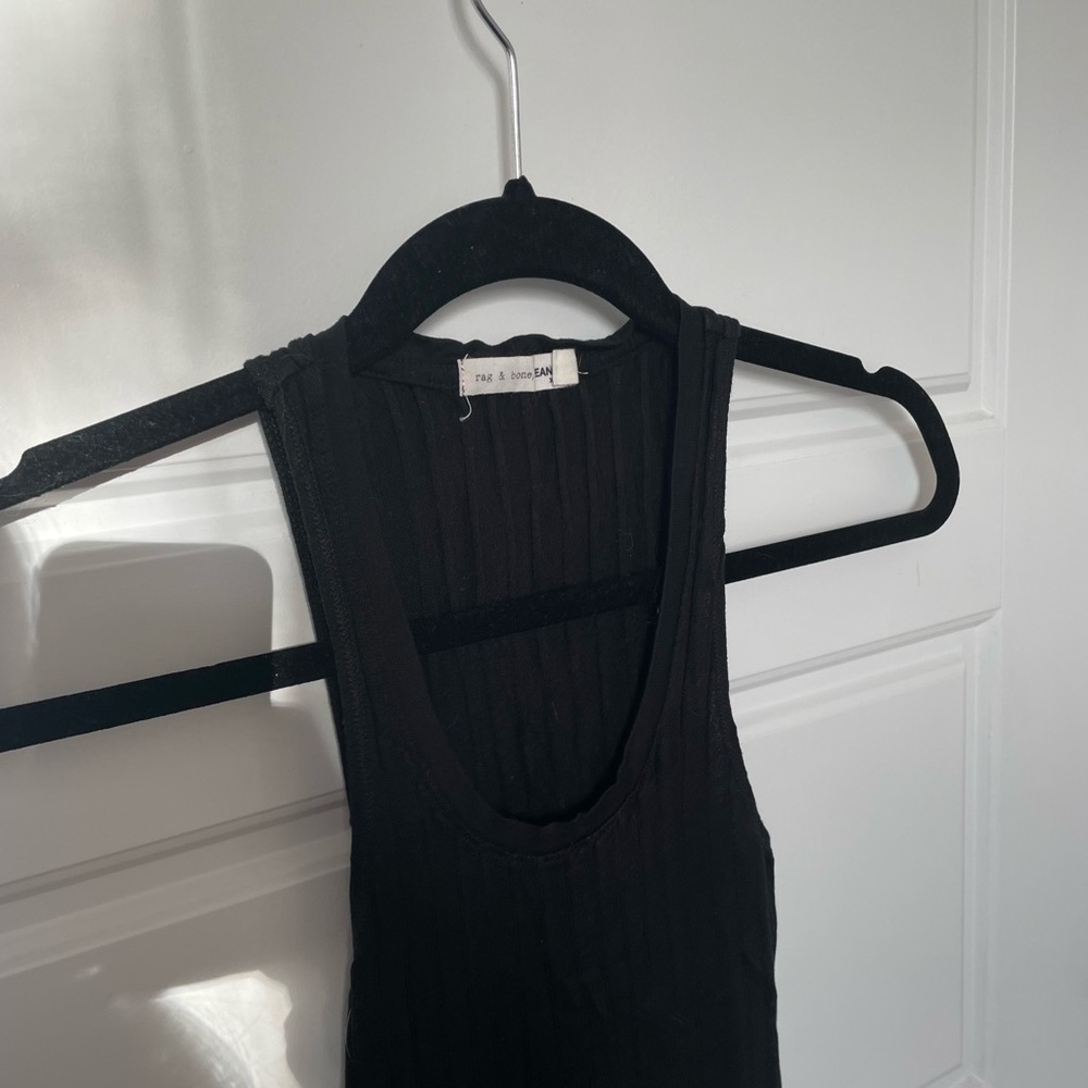 Rag & Bone Stretch Cotton Assymetrical Hem Dress